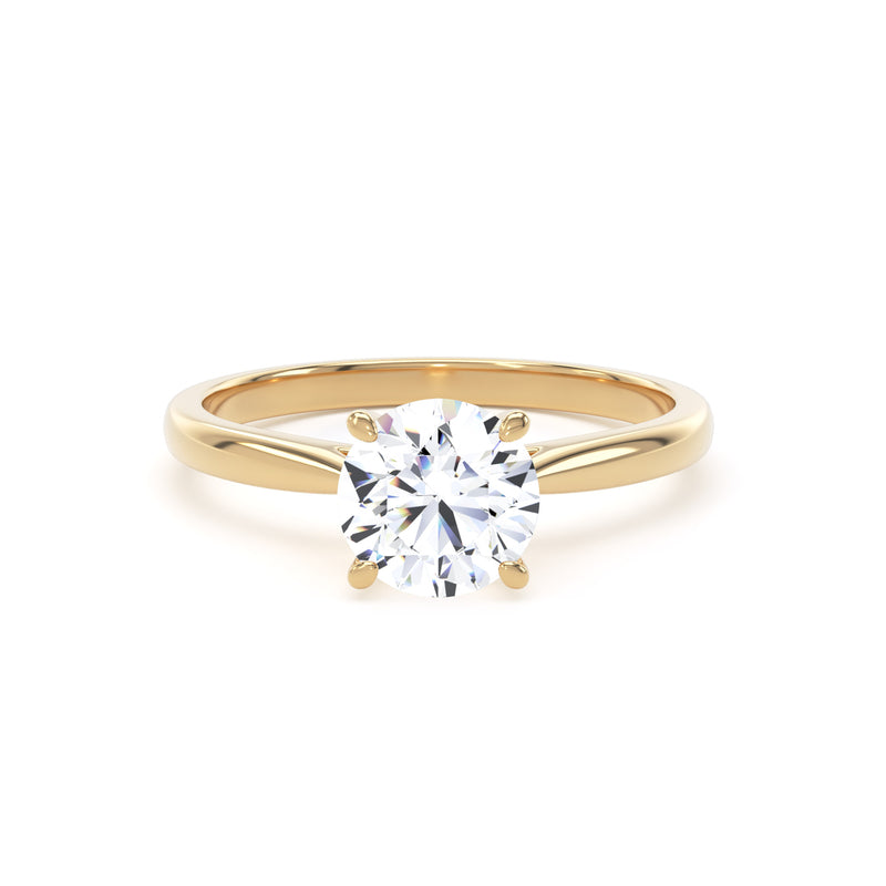 Elsa Round Cut Engagement Ring in 9ct Yellow Gold