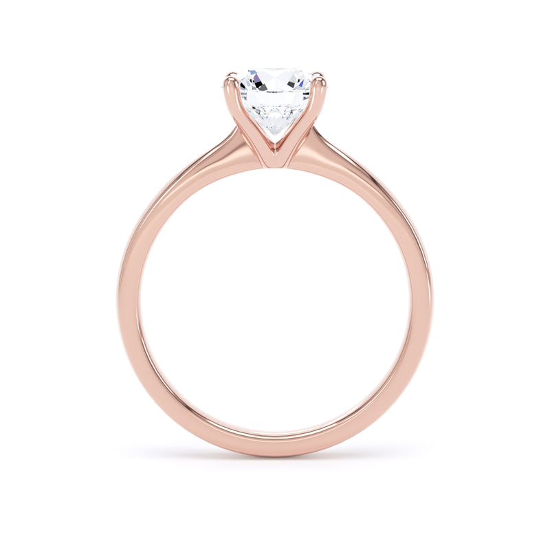Elle Round Cut Engagement Ring in 9ct Rose Gold