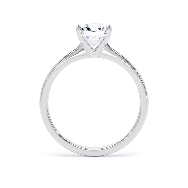 Elle Round Cut Engagement Ring in 18ct White Gold