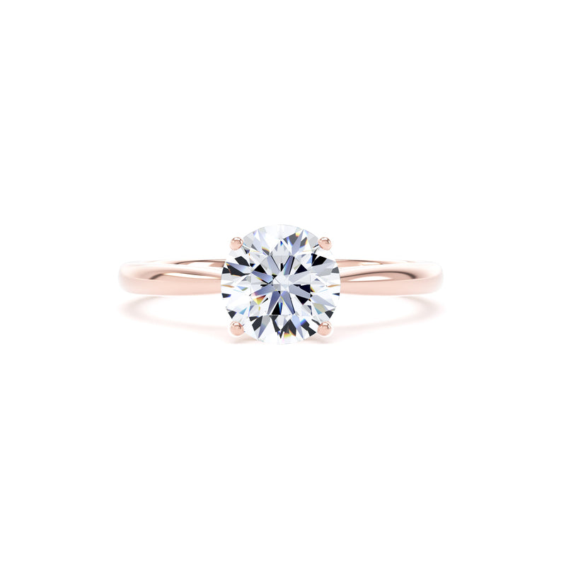 Eden Round Cut Engagement Ring in 18ct Rose Gold