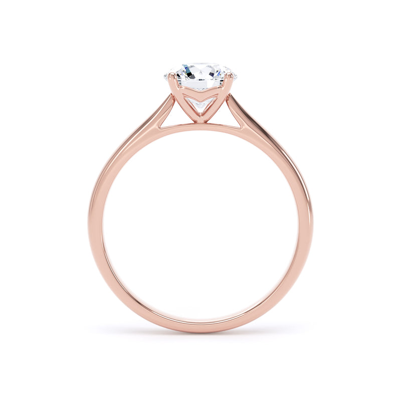 Eden Round Cut Engagement Ring in 18ct Rose Gold