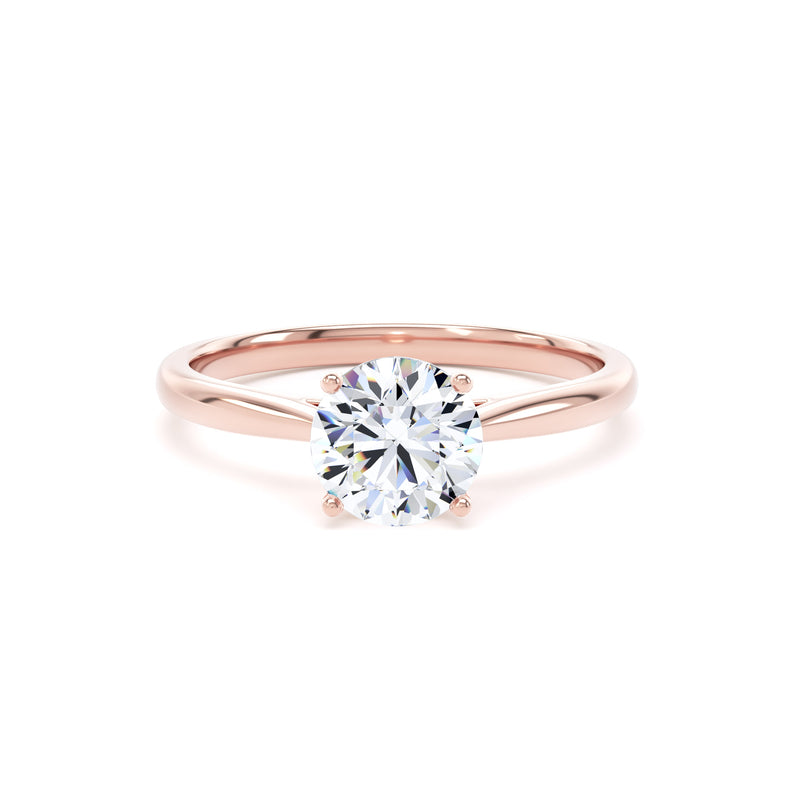 Eden Round Cut Engagement Ring in 9ct Rose Gold
