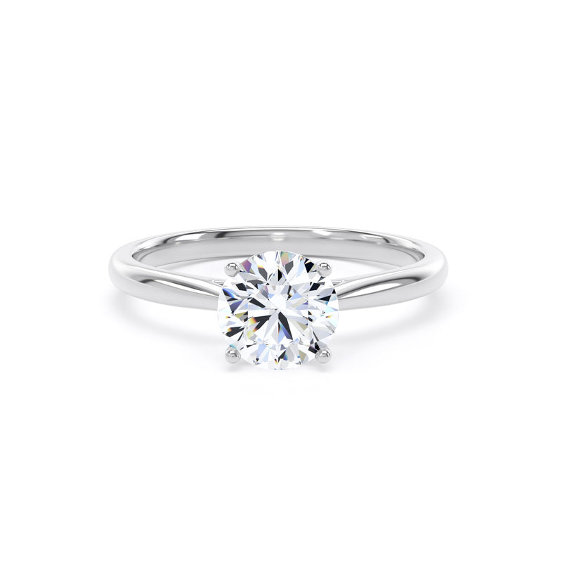 Eden Round Cut Engagement Ring in 9ct White Gold