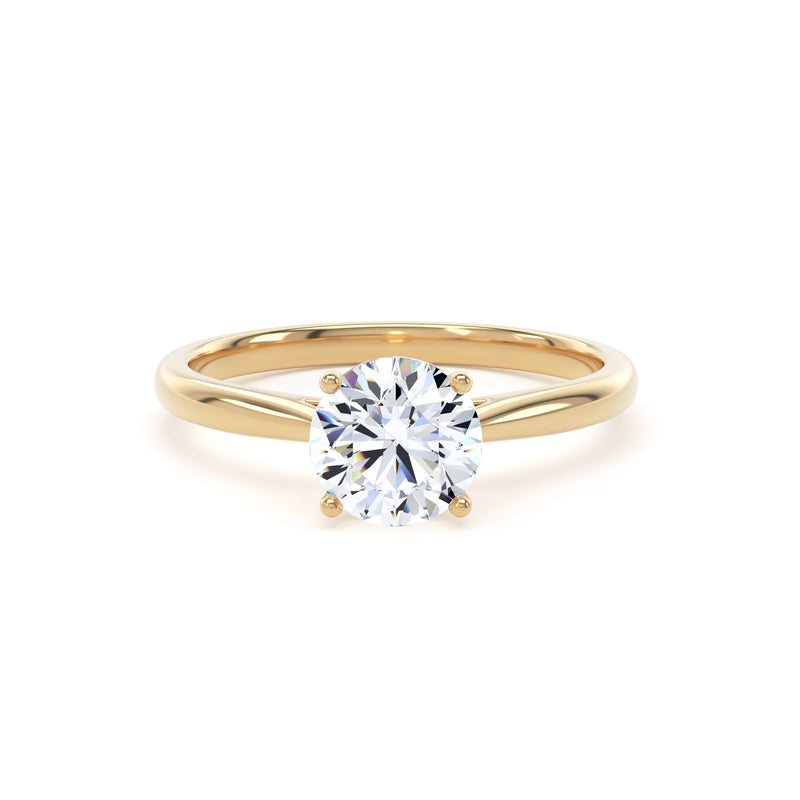 Eden Round Cut Engagement Ring in 9ct Yellow Gold