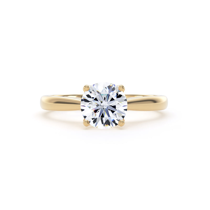 Dora Round Cut Engagement Ring in 18ct Yellow Gold