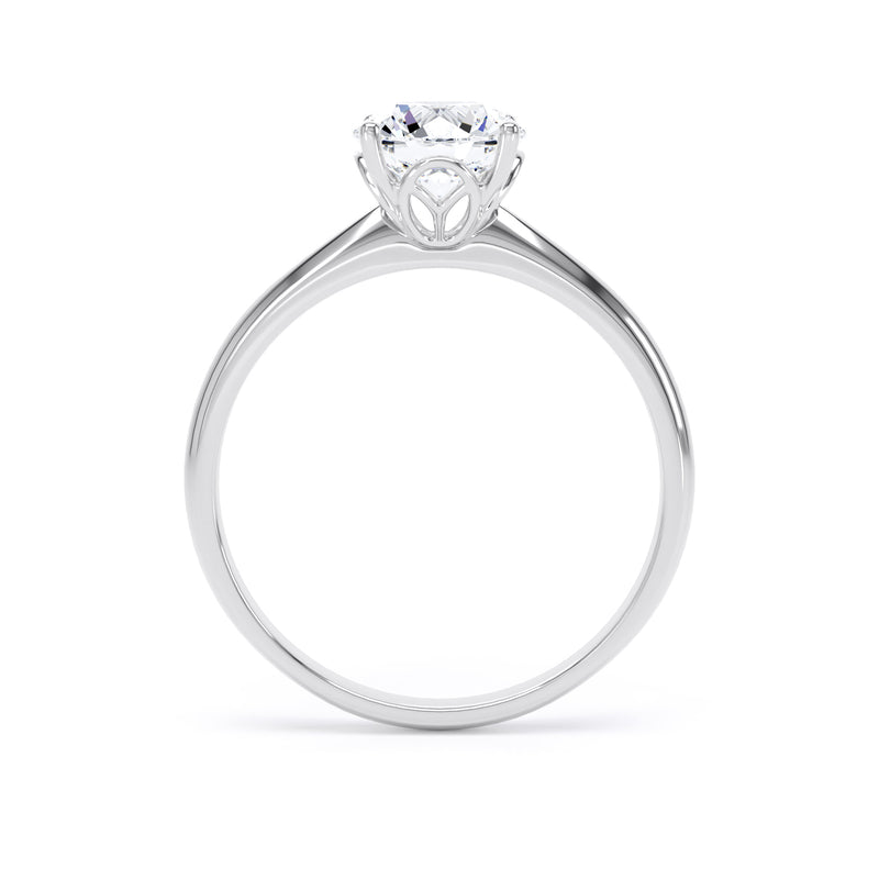 Demi Round Cut Engagement Ring in Platinum 950