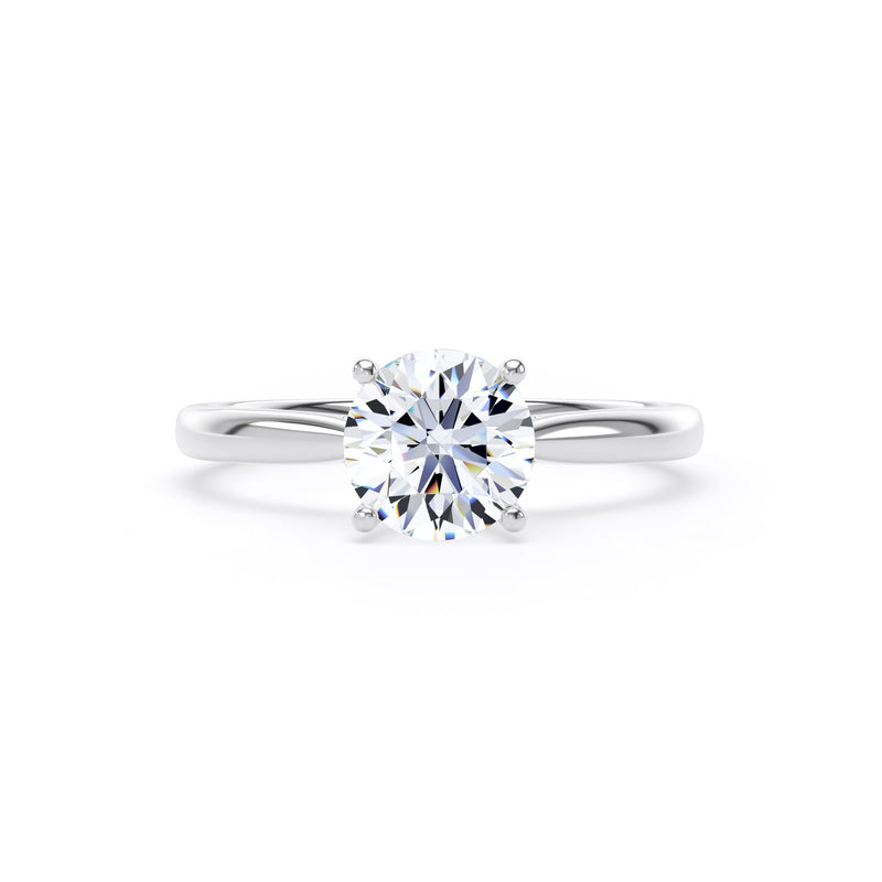 Dawn Round Cut Engagement Ring in Platinum 950