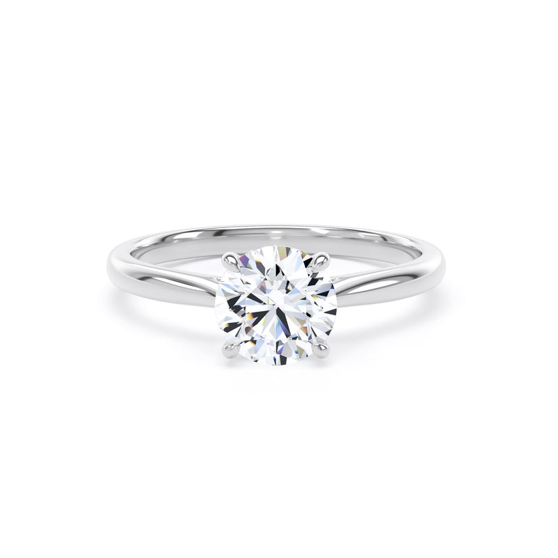 Cora Round Cut Engagement Ring in 9ct White Gold