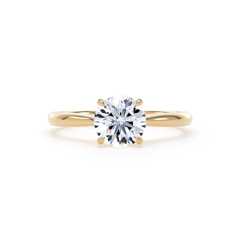 Cora Round Cut Engagement Ring in 9ct Yellow Gold