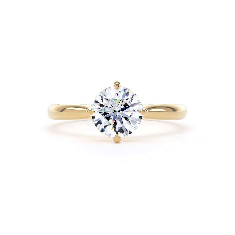 Chloe Round Cut Engagement Ring in 18ct Yellow Gold