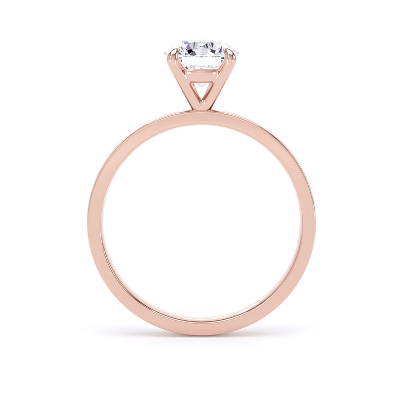 Cate Round Cut Engagement Ring in 18ct Rose Gold
