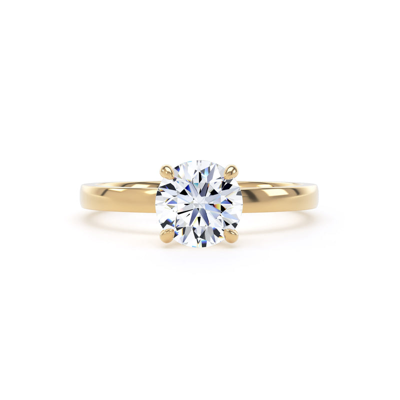 Cate Round Cut Engagement Ring in 18ct Yellow Gold