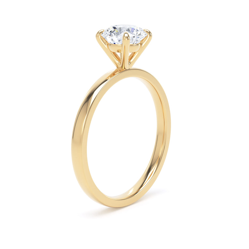 Cate Round Cut Engagement Ring in 9ct Yellow Gold