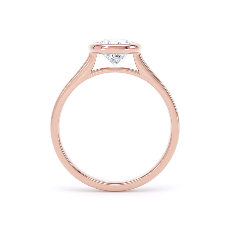 Cara Round Cut Engagement Ring in 9ct Rose Gold