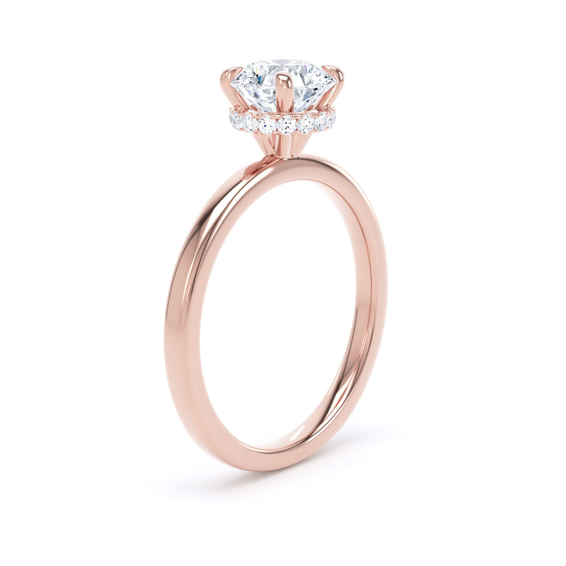 Brooke Round Cut Engagement Ring in 9ct Rose Gold