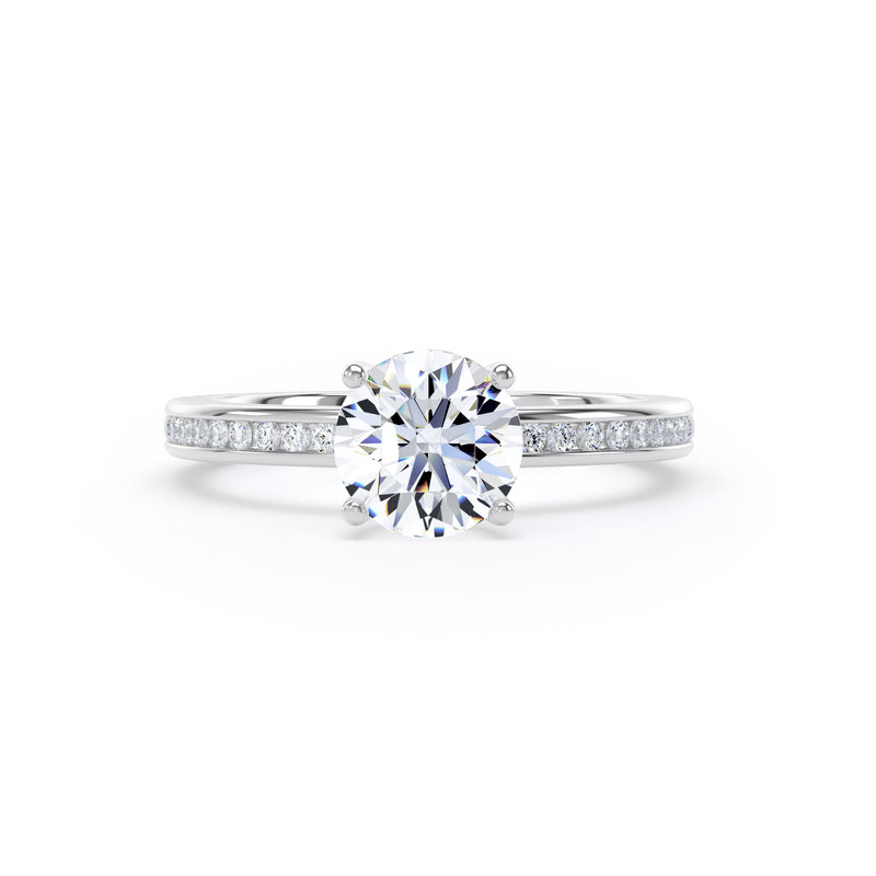 Bree Round Cut Engagement Ring in Platinum 950