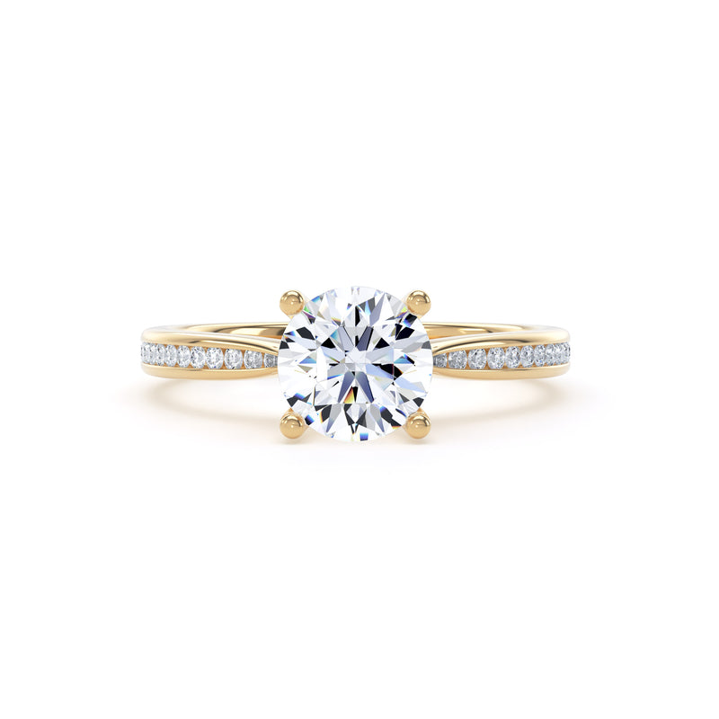 Blair Round Cut Engagement Ring in 18ct Yellow Gold