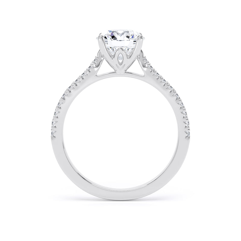 Beth Round Cut Engagement Ring in 18ct White Gold