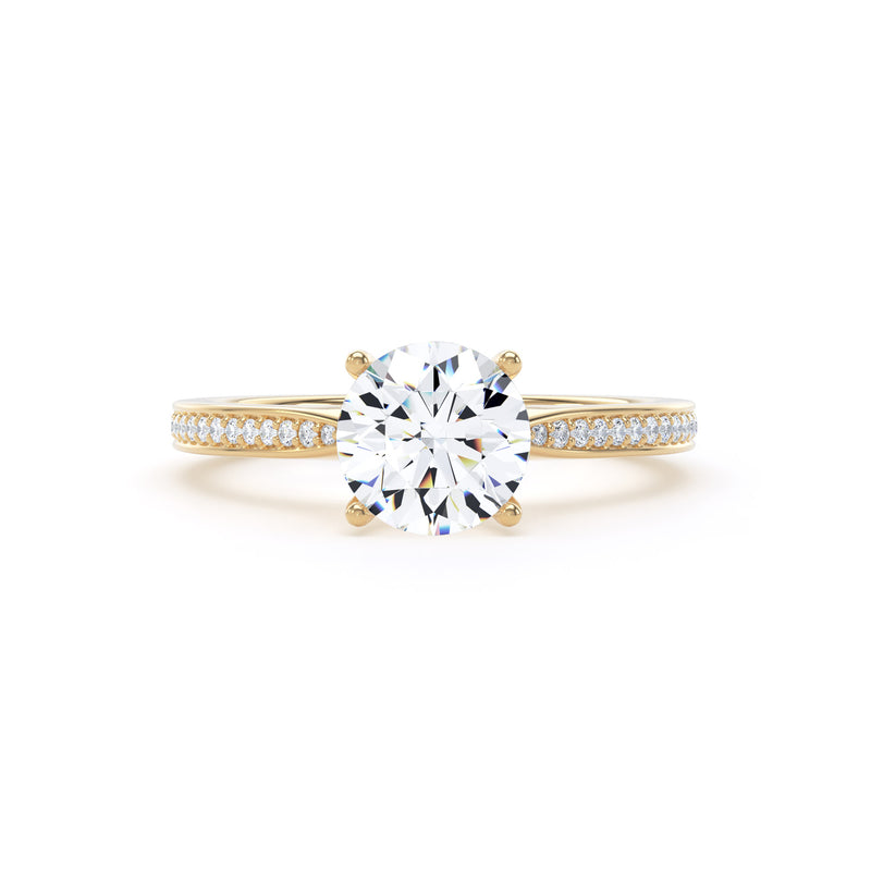 Bea Round Cut Engagement Ring in 18ct Yellow Gold