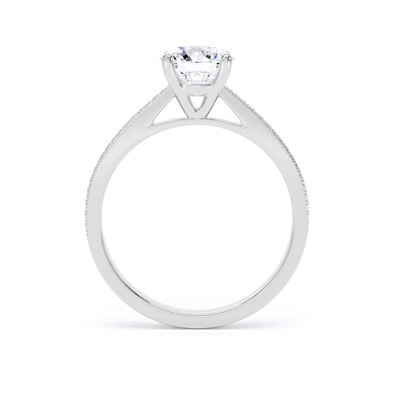Aria Round Cut Engagement Ring in Platinum 950