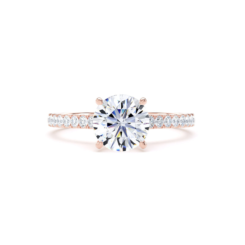 Anne Round Cut Engagement Ring in 18ct Rose Gold
