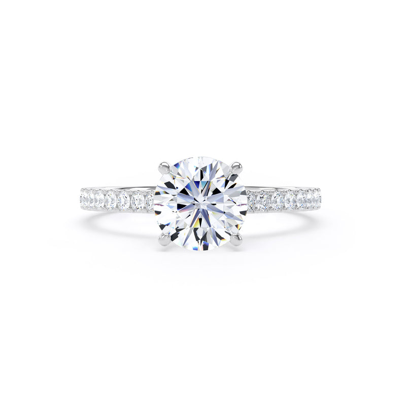 Anne Round Cut Engagement Ring in Platinum 950