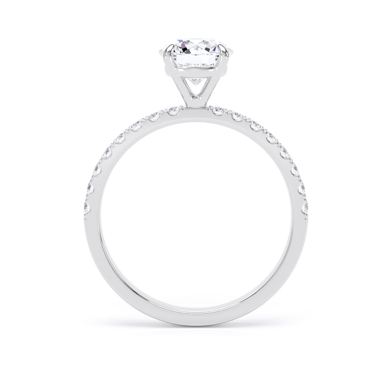 Ana Round Cut Engagement Ring in 18ct White Gold