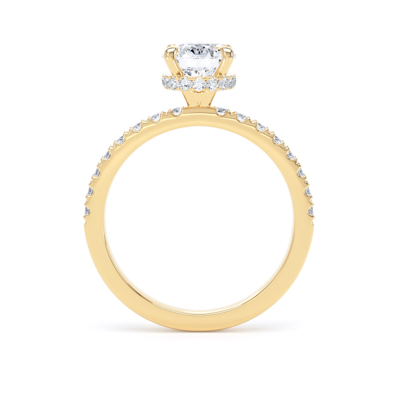 Amy Round Cut Engagement Ring in 18ct Yellow Gold