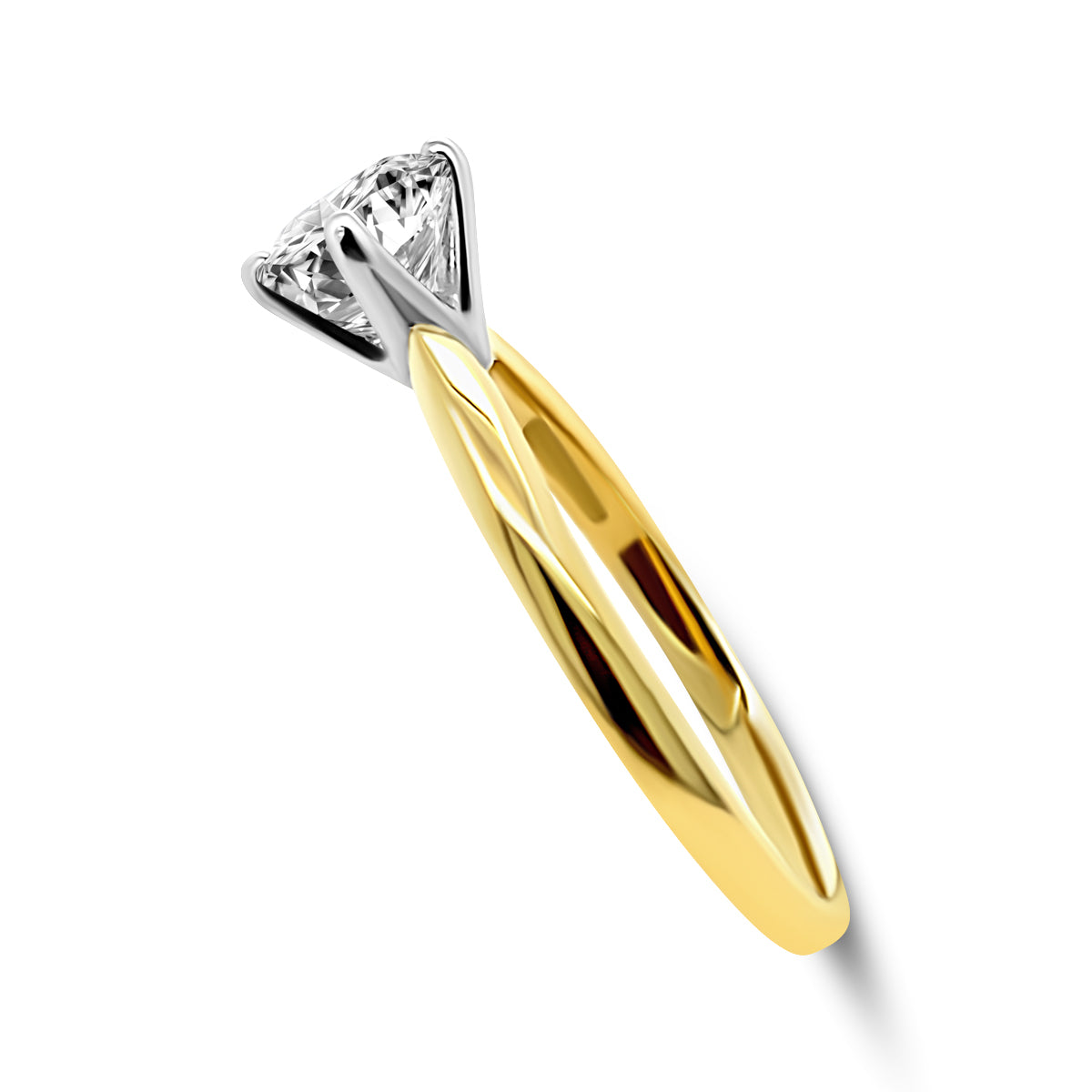18K Yellow Gold Diamond Engagement Ring