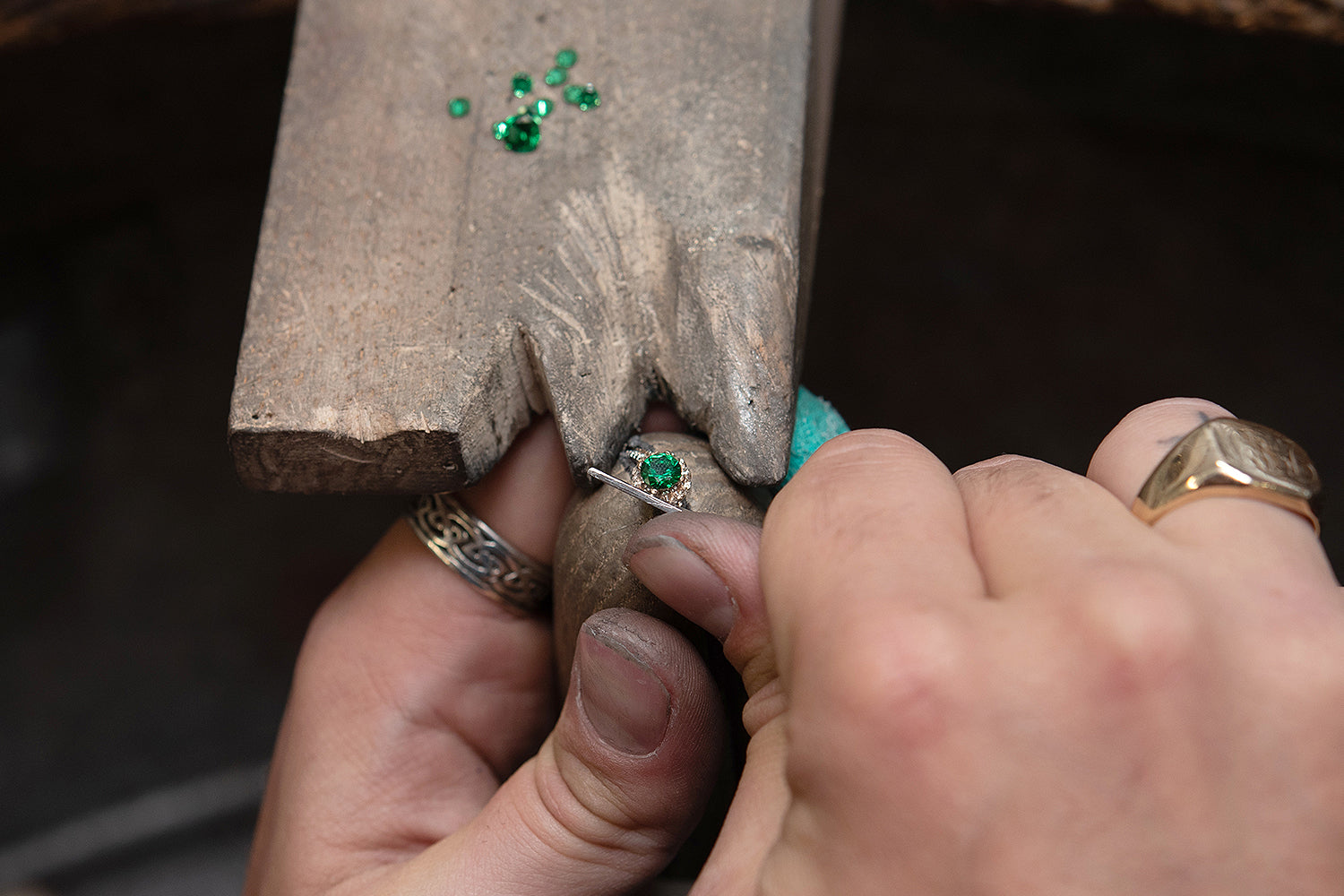 JQ Diamonds emerald remodeling ring 