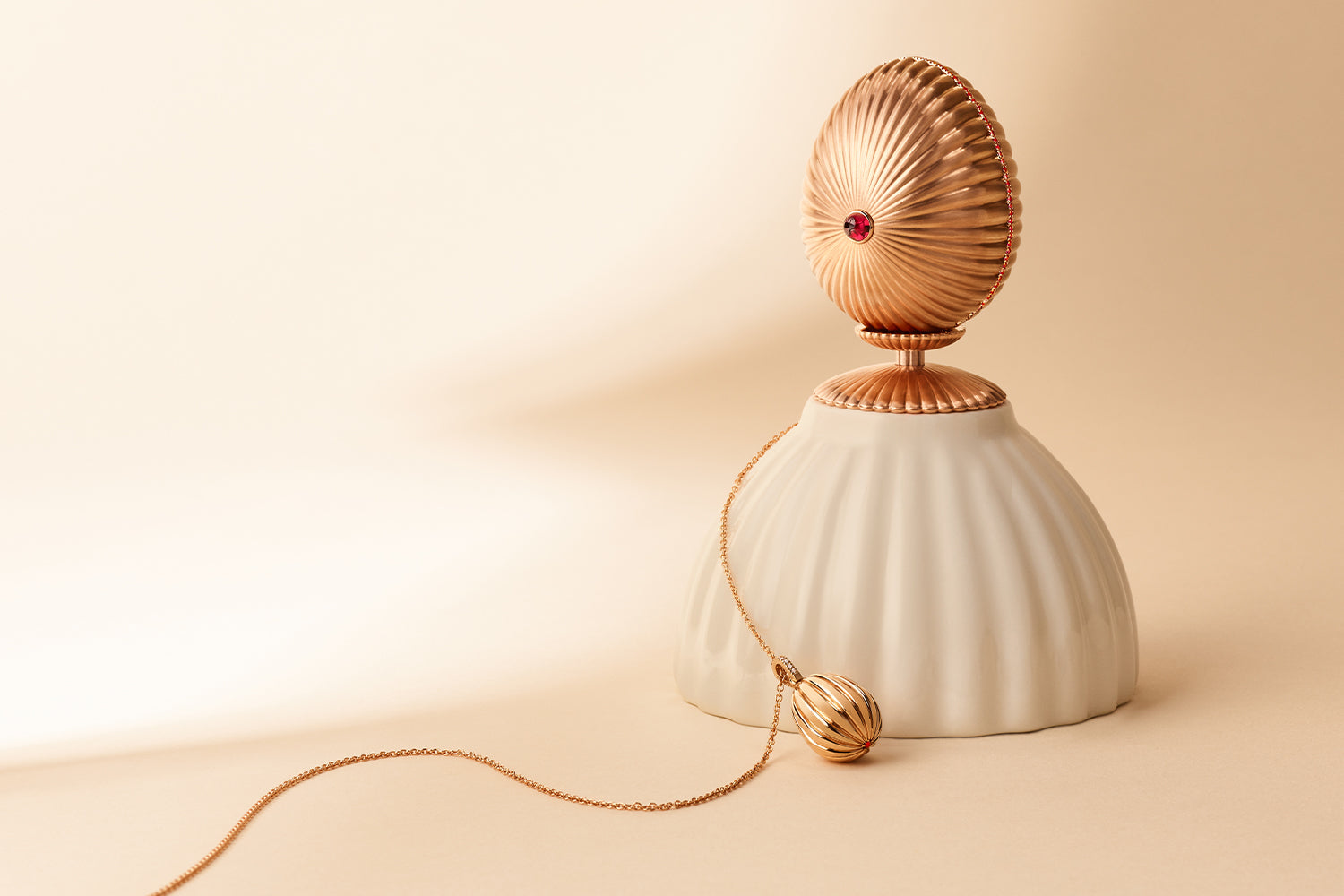Faberge at JQ Diamonds Rose Gold limited edition egg objet