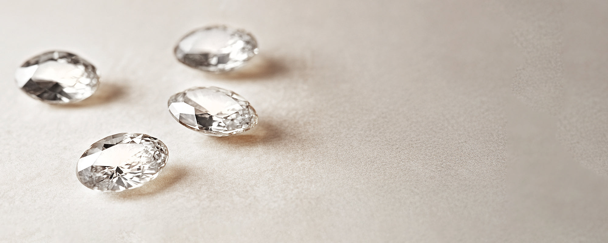 oval cut diamonds on paper