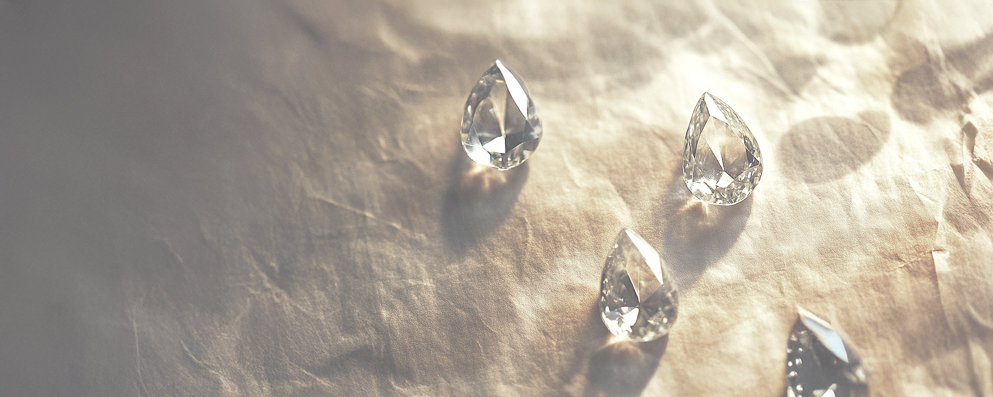 pear shaped diamonds on paper
