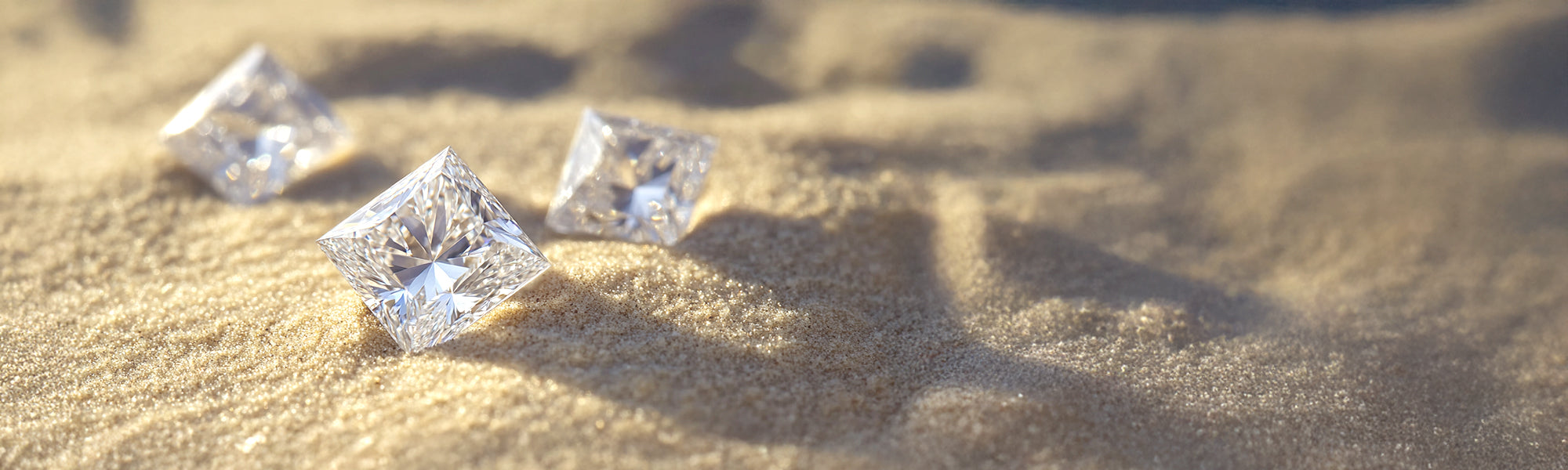 square diamonds on sand