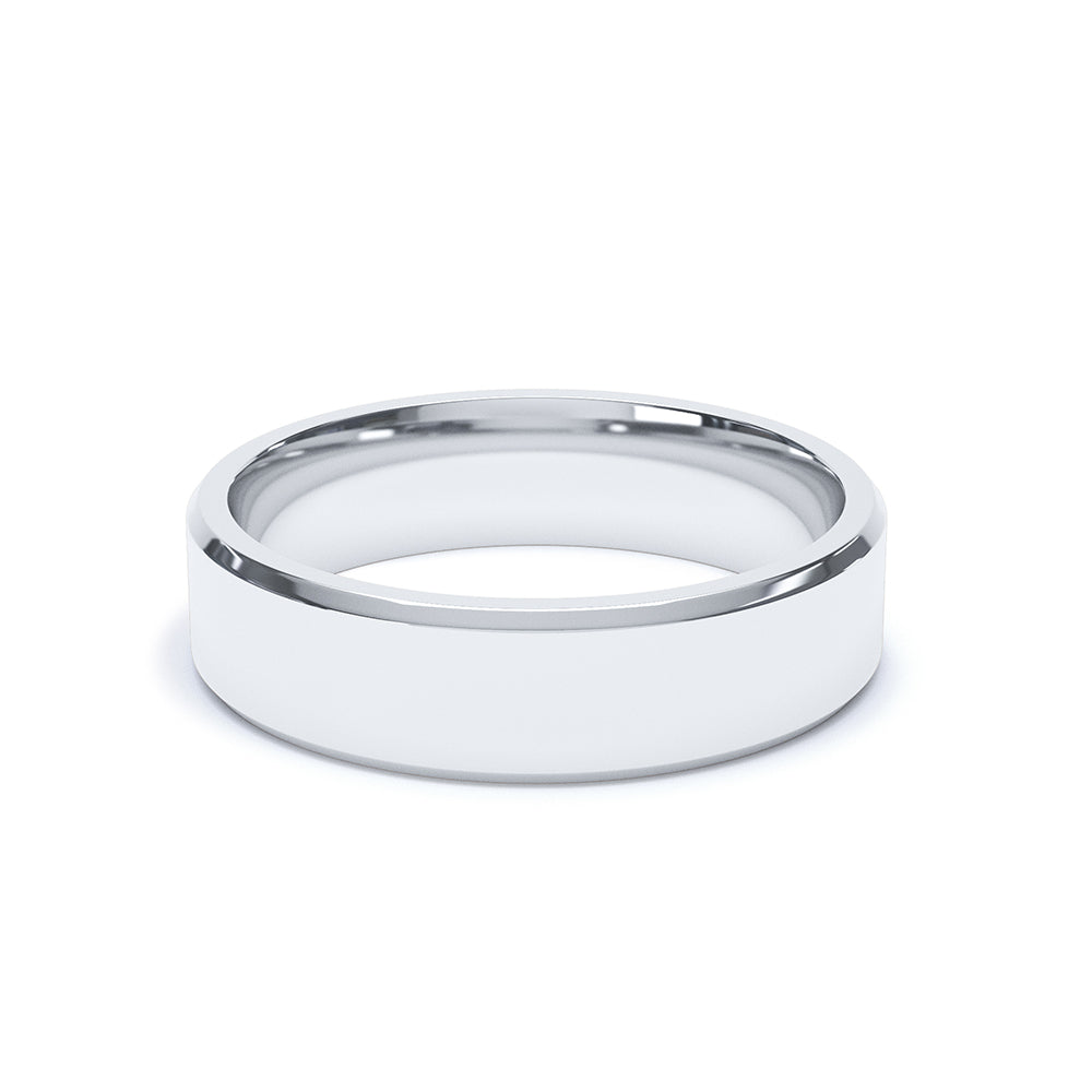 Bevelled Plain Wedding Band
