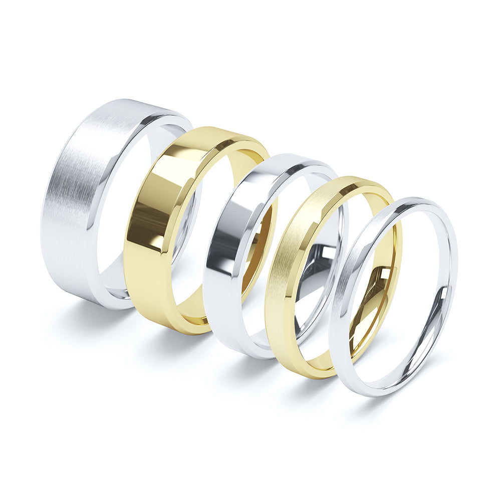 Bevelled Plain Wedding Band