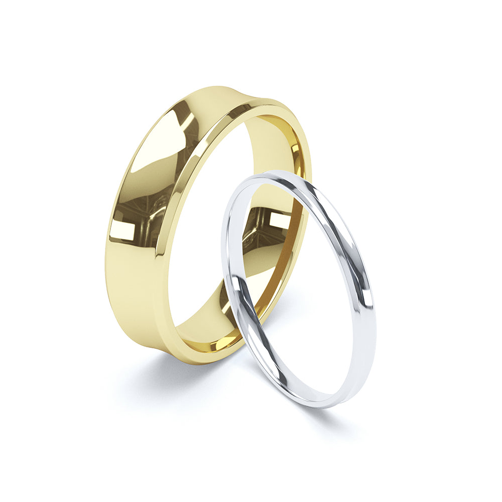 Concave Plain Wedding Band