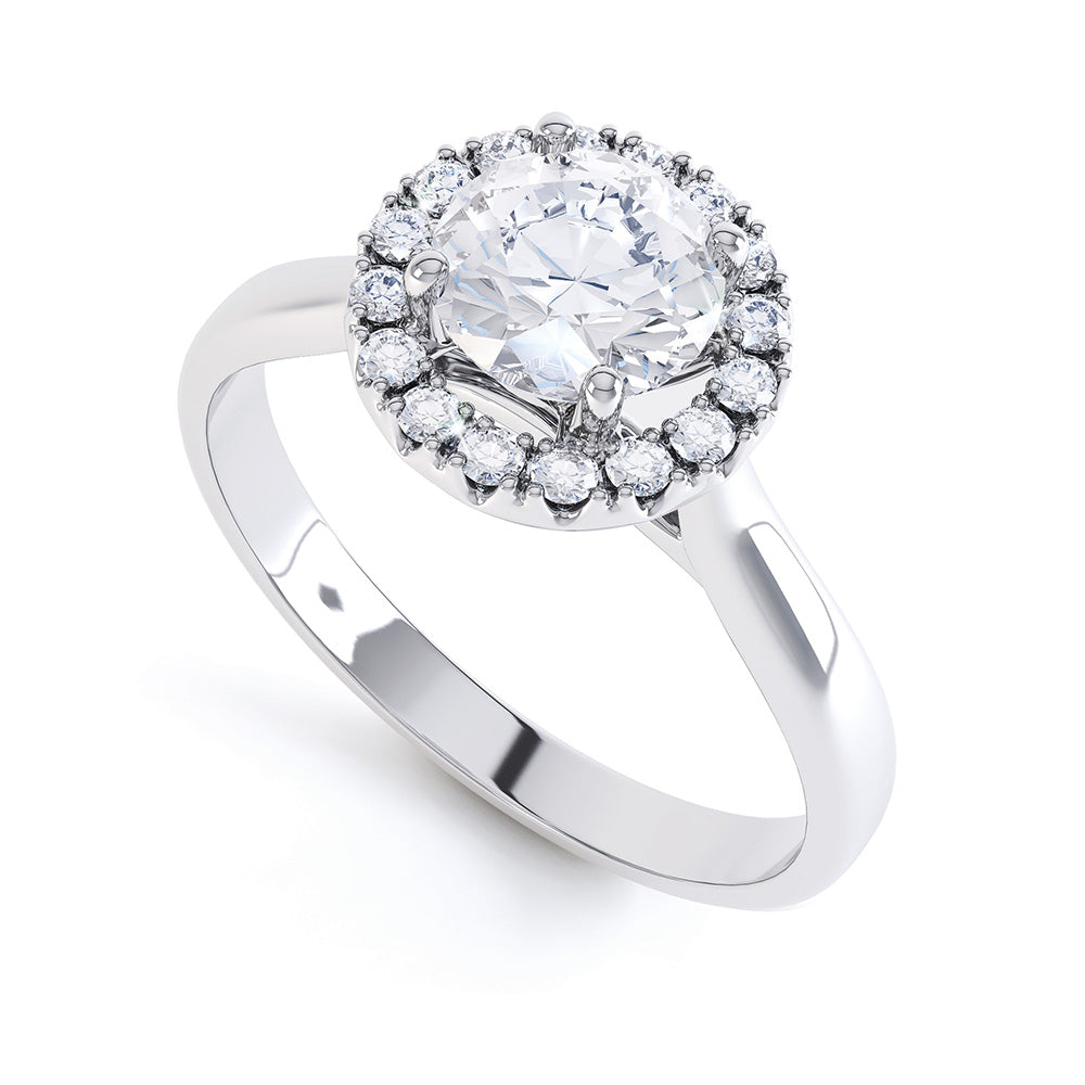 Round Diamond Halo Ring - JQD1009