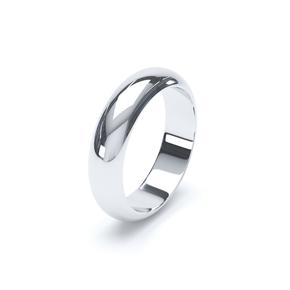D Shape Plain Wedding Band