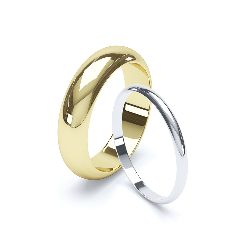 D Shape Plain Wedding Band