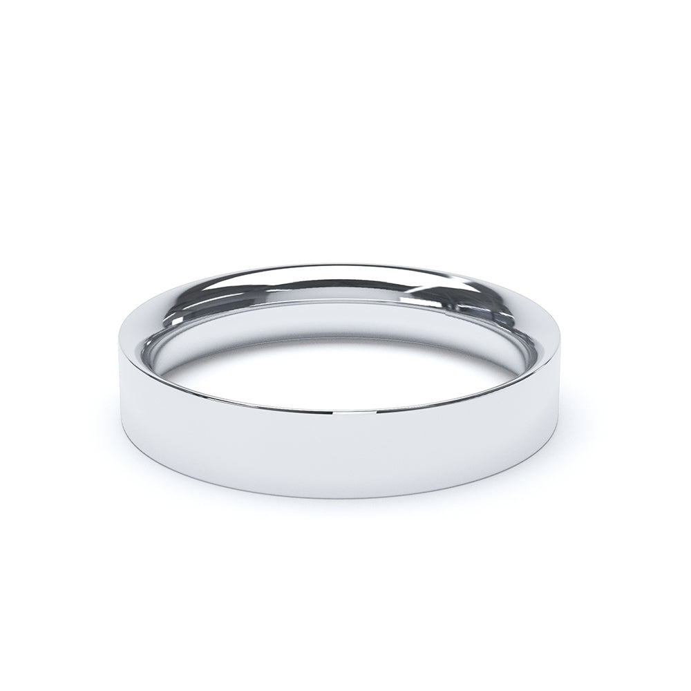 Flat Court Plain Wedding Band