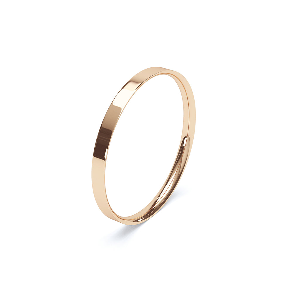 Flat Court Plain Wedding Band
