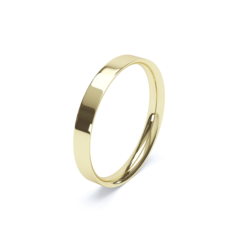 Flat Court Plain Wedding Band