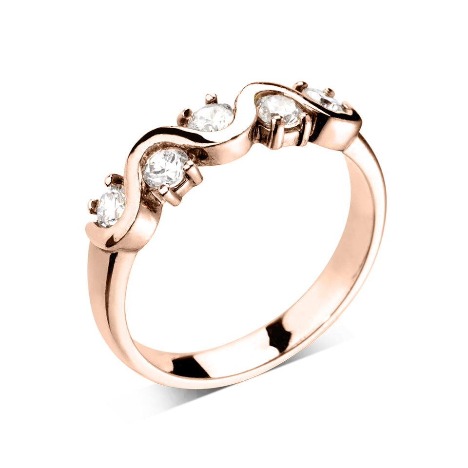 Wave - Half Eternity Ring