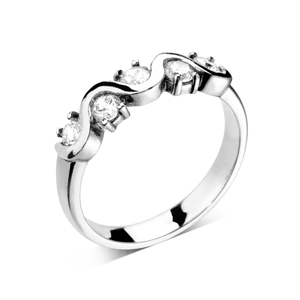 Wave - Half Eternity Ring