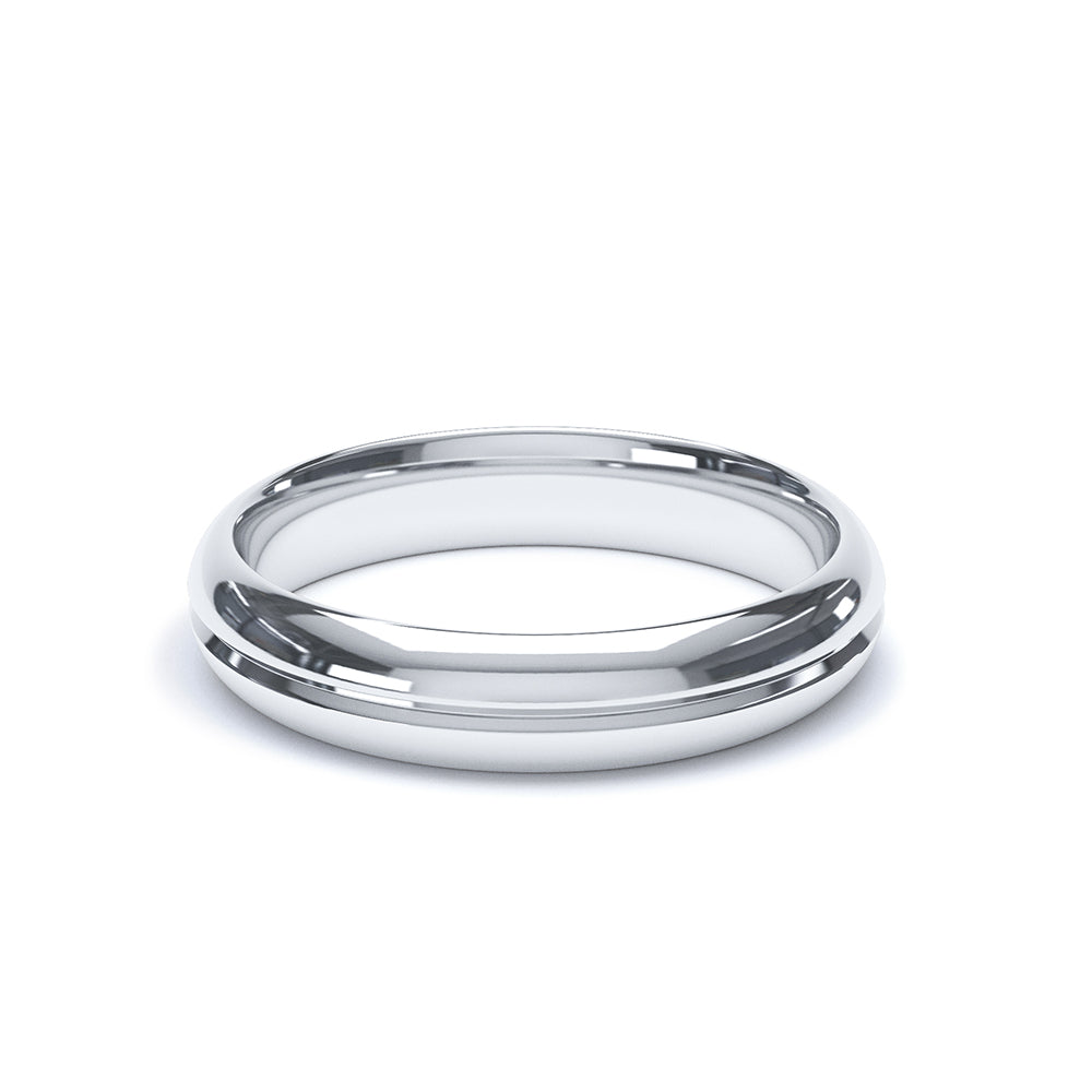 Full Court Grooved Plain Wedding Band