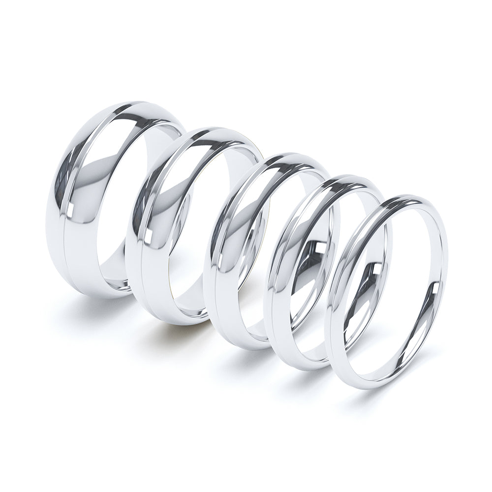 Full Court Grooved Plain Wedding Band