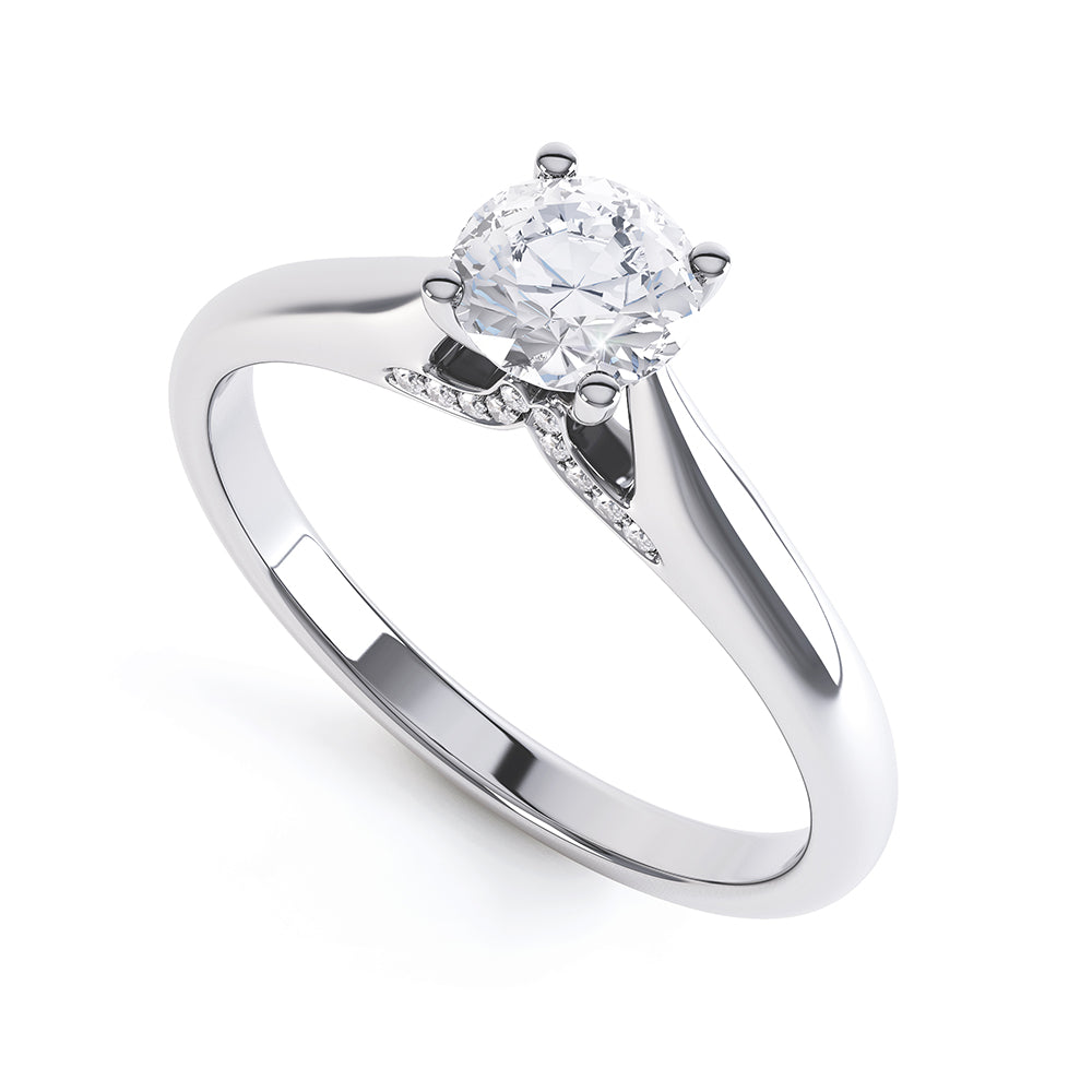 4 Claw Round Cut Diamond Solitaire - JQD1001