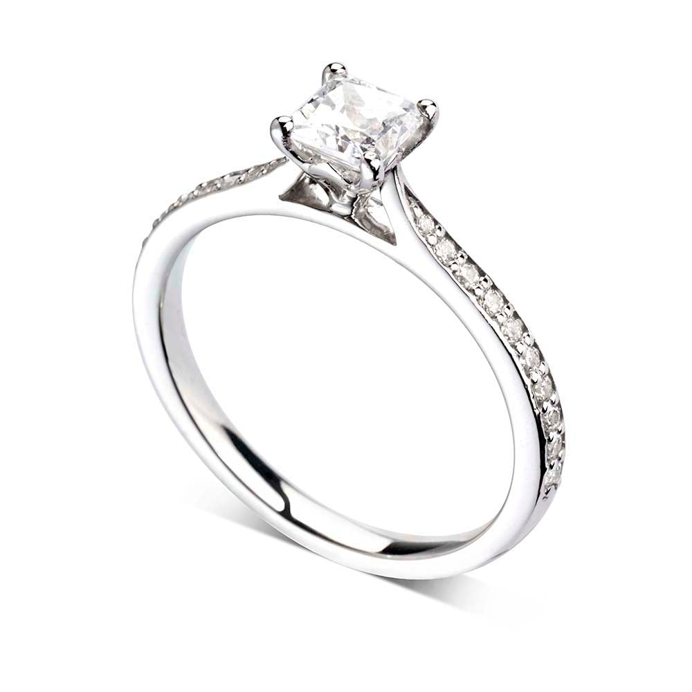 4 Claw Princess Cut Diamond Solitaire - JQD1021