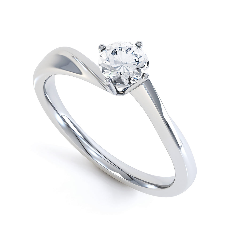 4 Claw Round Cut Diamond Solitaire - JQD1006